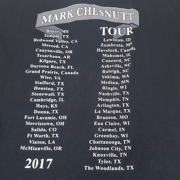 Mark Chesnutt Country Concert T-Shirt Tee Size 3X XXL - Picture 4 of 7